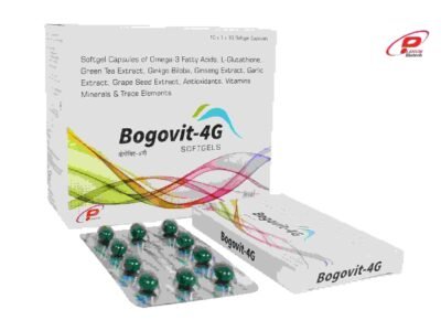 Omega 3 Fatty Acid Green Tea Extract Ginkgo Biloba Lycopene + Ginseng Grape Seed Extract Garlic Oil Antioxidant | Bogovit-4g