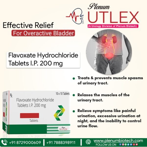 Flavoxate Hydrochloride Tablets | Cnof F 200 Tablets Flavoxate Hydrochloride Tablets | Cnof F 200 Tablets