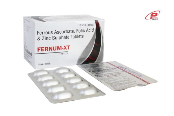 Ferrous Ascorbate Folic Acid Zinc Sulphate Tablets | Fernum-XT