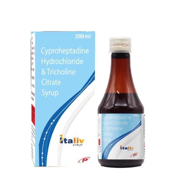 Cyproheptadine 2mg Tricholine Citrate 275mg Syrup | Italiv