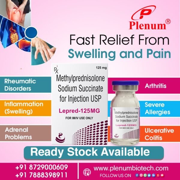 Methylprednisolone Sodium Succinate for Injection 125 Mg | Lepred 125