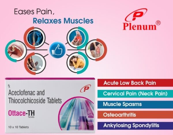 Aceclofenac 100mg Thiocolchicoside 4mg | Ottace-TH