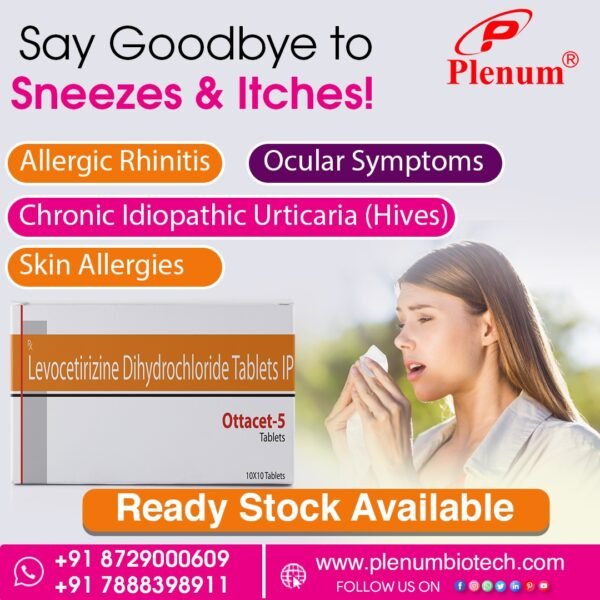 Levocetirizine Dihydrochloride 5mg Tablets | Ottacet-5