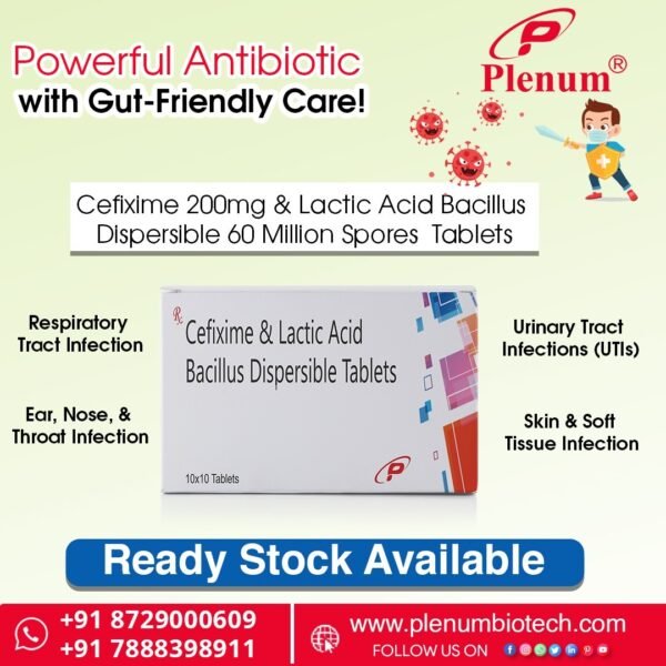 Cefixime & Lactic Acid Bacillus Tablets | Plumcef-LB