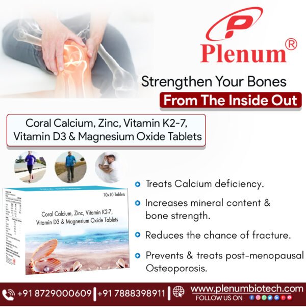 Coral Calcium Vitamin D3 Zinc Sulphate Monohydrate Magnesium Oxide | RIKVIT K27