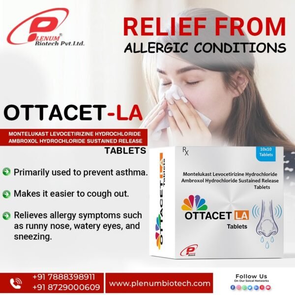 Ambroxol Hydrochloride Montelukast Levocetirizine | Ottacet LA