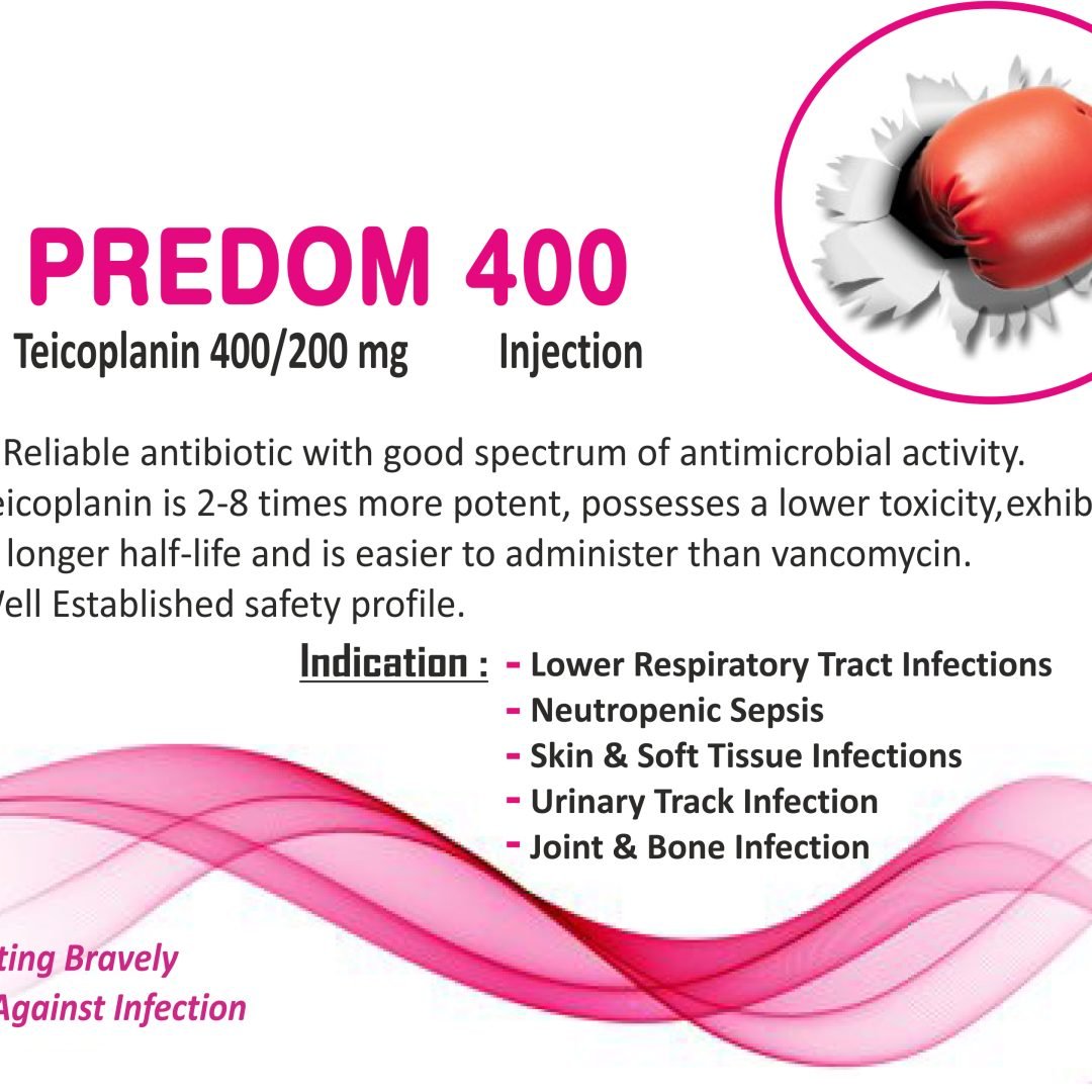 Teicoplanin Injection | Predom 400mg Injection