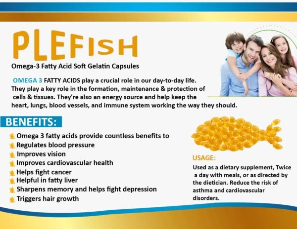 Omega 3 fatty acid 1000 mg | Plefish Capsules Omega 3 fatty acid 1000 mg | Plefish Capsules