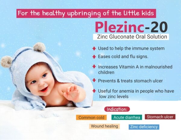 Zinc Gluconate Oral Solution | Plezinc 20 Solution Zinc Gluconate Oral Solution | Plezinc 20 Solution