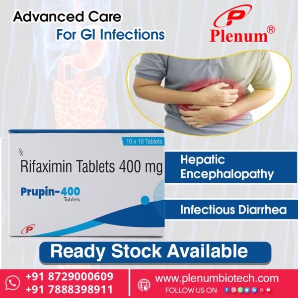 Rifaximin 400 mg Tablet | Prupin 400 Rifaximin 400 mg Tablet | Prupin 400