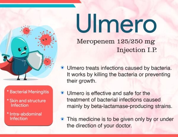 Meropenem 250 mg | Ulmero Injection Meropenem 250mg | Ulmero Injection