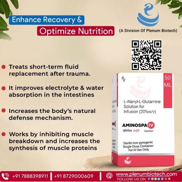 L-Alanyl-L-Glutamine Solution For Infusion (20%W/V) | Aminospa IV L-Alanyl-L-Glutamine Solution For Infusion (20%W/V) | Aminospa IV