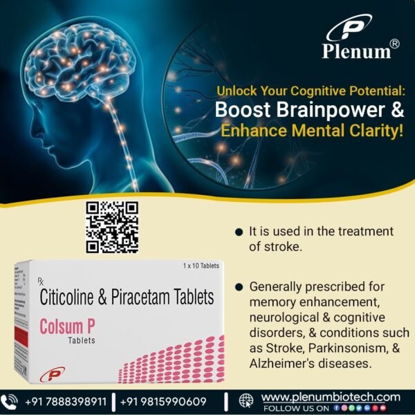 Citicoline Piracetam Tablet | Colsum P 800mg