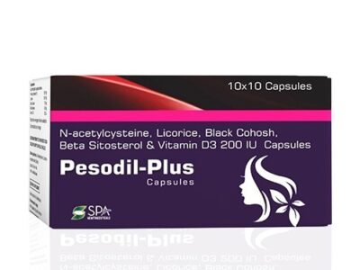 N-acetylcysteine Licorice Black Cohosh Beta Sitosterol Vitamin D3 200 IU Capsules | Pesodil Plus