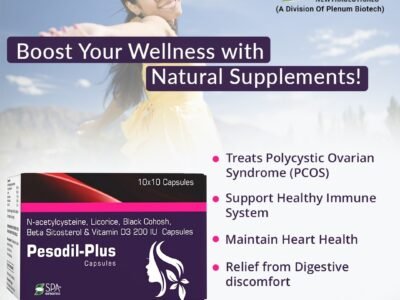N-acetylcysteine Licorice Black Cohosh Beta Sitosterol Vitamin D3 200 IU Capsules | Pesodil Plus Capsules
