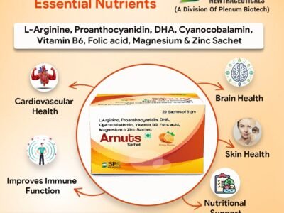 L-Arginine Proanthocyanidin DHA Cyanocobalamin Vitamin B6 Folic acid Magnesium Zinc Sachet | Arnuts Sachet