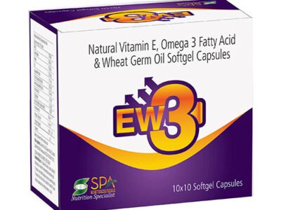 Natural Vitamin E Omega 3 Fatty Acid Wheat Germ Oil Softgel Capsules | EW3 Capsules