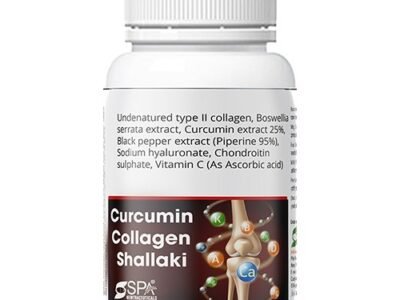Collagen Boswellia serrate Curcumin Piperine Sodium hyaluronate Chondroitin sulphate Vitamin C Shallaki Joint health Supplement | Curcumin Collagen Shallaki