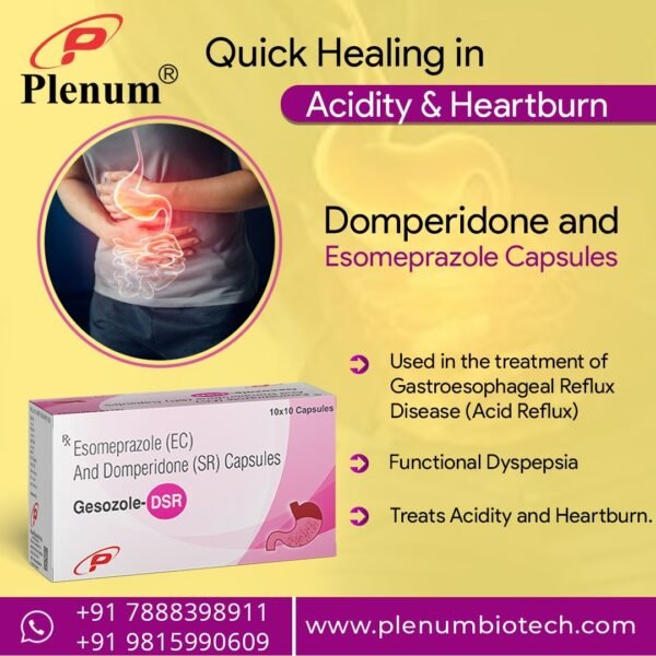 Domperidone Esomeprazole Capsules | Gesozole-DSR Capsules