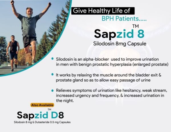 Silodosin Capsules 8mg | Sapzid 8