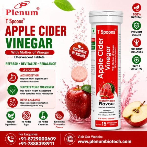 Apple Cider Vinegar Effervescent Tablets | T Spoon's
