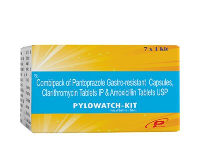 Combipack of Pantoprazole Gastro-resistant Capsules Clarithromycin Tablets Amoxicillin Tablets | Pylowatch