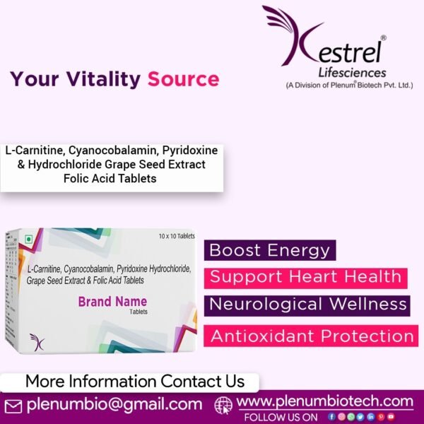 L-Carnitine Cyanocobalamin Pyridoxine Hydrochloride Grape Seed Extract Folic Acid Tablets | Carnibest L-Carnitine Cyanocobalamin Pyridoxine Hydrochloride Grape Seed Extract Folic Acid Tablets | Carnibest