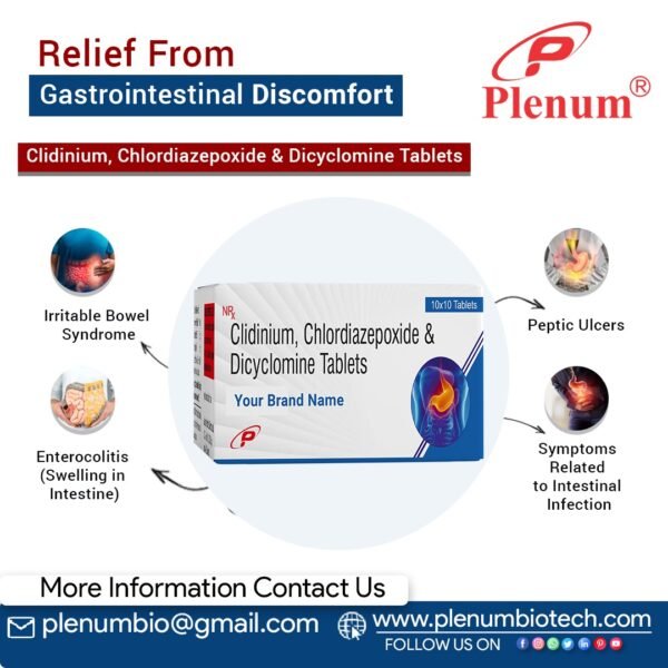 Clidinium Chlordiazepoxide Dicyclomine Tablets | IBX-D