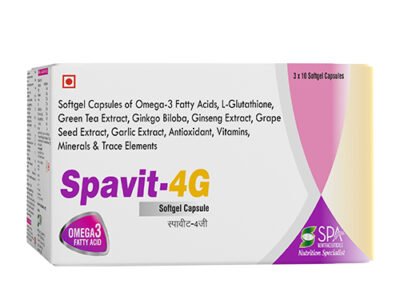 Omega-3 Fatty Acids L-Glutathione Green Tea Extract Grape Seed Extract Antioxidant Vitamins Minerals | Spavit-4G