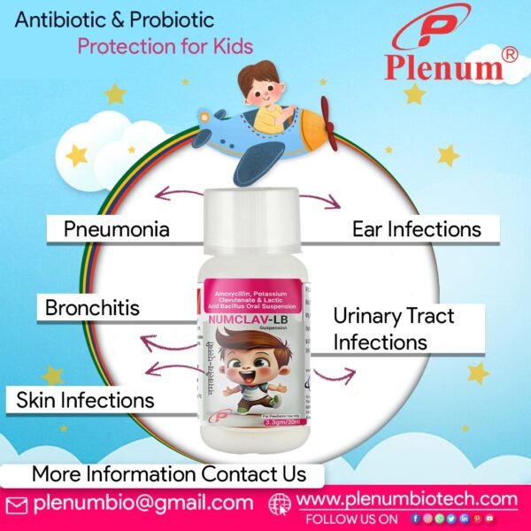 Amoxycillin Potassium Clavulanate Lactic Acid Bacillus Suspension | Numclav-LB Amoxycillin Potassium Clavulanate Lactic Acid Bacillus Suspension | Numclav-LB