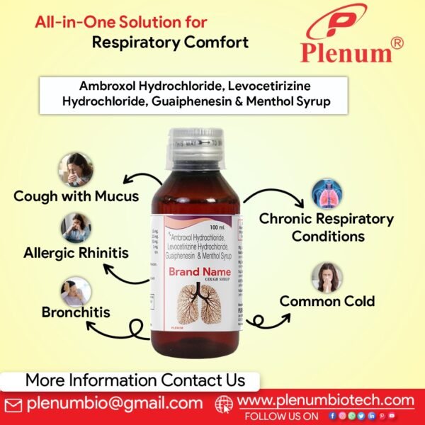 Ambroxol Levocetirizine Guaiphenesin Menthol Syrup | Bulltus-L