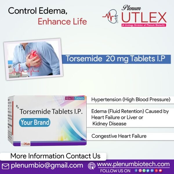 Torsemide Tablets IP 10 Mg| Pletor 20