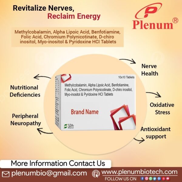 Methylcobalamin Alpha Lipoic Acid Myo-Inositol Folic Acid Chromium Polynicotinate Selenium Dioxide Benfotiamine Tablet | Prehance