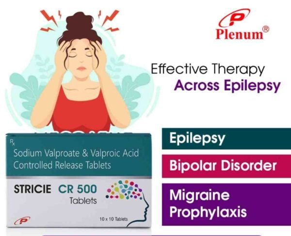 Sodium Valproate Valproic Acid Controlled Release Tablets | Stricie CR 500 Sodium Valproate Valproic Acid Controlled Release Tablets | Stricie CR 500