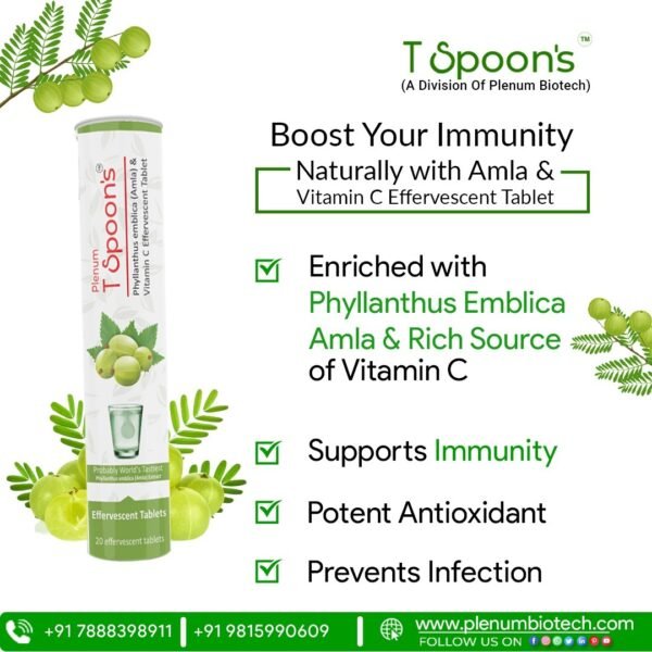 Amla & Vitamin C Effervescent Tablets | T Spoons