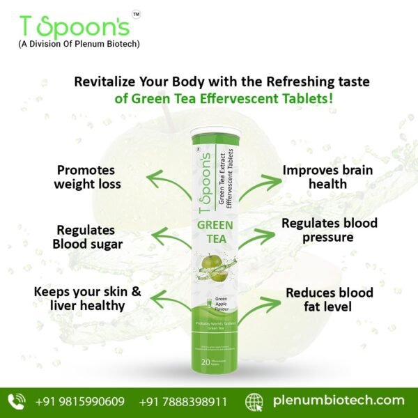 Green Tea Effervescent Tablets | T Spoons