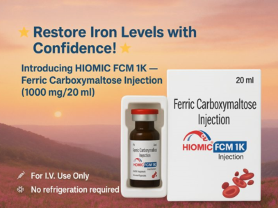 Ferric Carboxymaltose Injection 1000 Mg | Hiomic FCM 1K