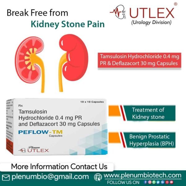Tamsulosin Hydrochloride Deflazacort Capsule | Peflow TM
