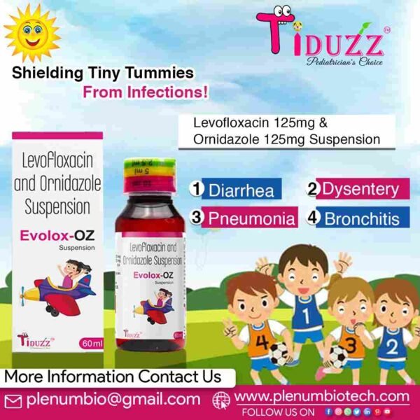 Levofloxacin and Ornidazole Suspension | Evolox OZ