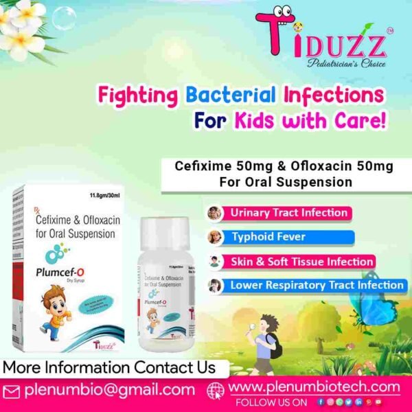 Cefixime & Ofloxacin for Oral Suspension | Plumcef-O Syrup