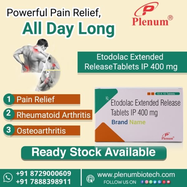 Etodolac 400 mg Tablet | Plenum