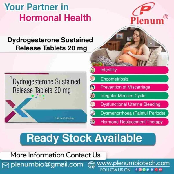 Dydrogesterone 20 mg Tablet | Plenum