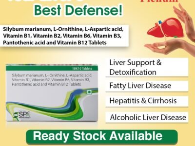 Silybum marianum L-Ornithine L-Aspartic acid Vitamin B1 B2 B6 B3 Pantothenic acid Vitamin B12 Tablets | Plenoliv-250