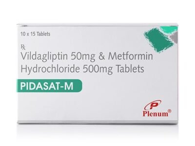 Vildagliptin 50mg Metformin Hydrochloride 500mg Tablets | Pidasat-M