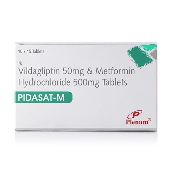 Vildagliptin 50mg Metformin Hydrochloride 500mg Tablets | Pidasat-M