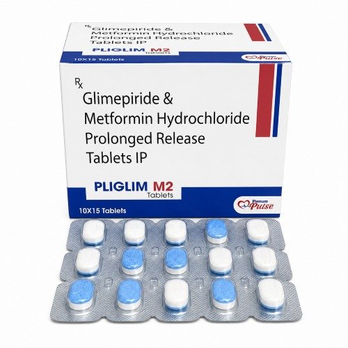 Glimepiride and Metformin Hydrochloride Prolonged Release Tablets IP | Pliglim M2 Glimepiride and Metformin Hydrochloride Prolonged Release Tablets IP | Pliglim M2