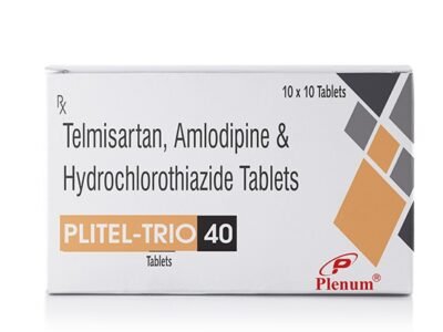 Telmisartan Amlodipine Hydrochlorothiazide Tablets | Plitel Trio 40