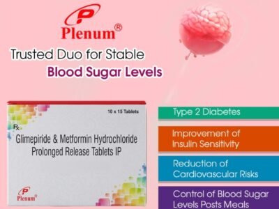 Glimepiride and Metformin Hydrochloride Prolonged Release Tablets IP | Plenosat M2