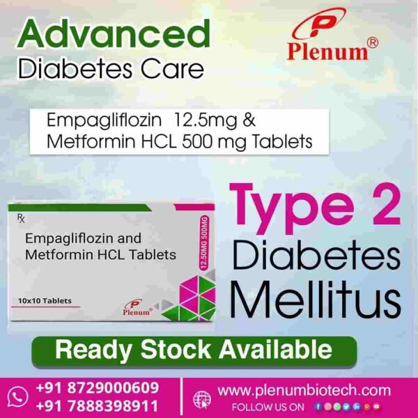Empagliflozin 12.5mg Metformin 500 Tablet | Pleompa 12.50 Mg/ 500 Mg