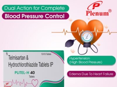 Telmisartan And Hydrochlorothiazide Tablets | Plitel H 40